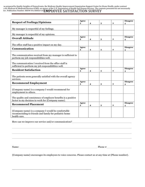 Job Satisfaction Survey Template