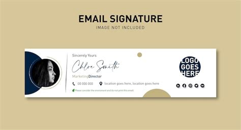 Premium Vector Vector Minimalistic Email Signature With Logo
