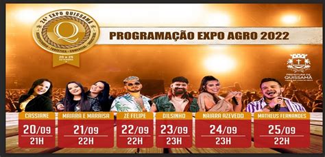 24ª Expo Quissamã Com Shows Nacionais Entre Os Dias 20 A 25 De Setembro