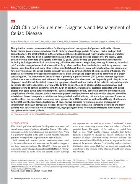 Pdf Acg Clinical Guidelines Diagnosis And Wp Contentuploads