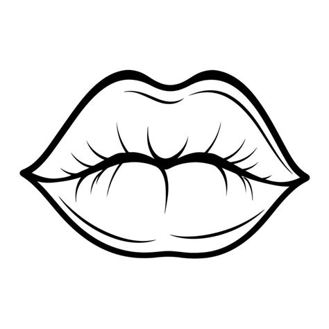 Chic Lips Outline Icon In Vector Format For Beauty Designs 42363062