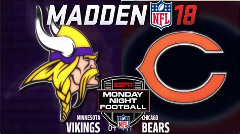 Madden NFL 18 Week 5 Simulation Minnesota Vikings Vs Chicago Bears