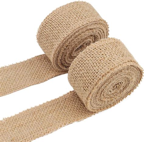 Burlap Hessian Jute Ribbon Mm Or Mm X Metres Natural Mm