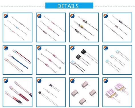 China Customized Square Type Radial Lead Thermal Fuse Temperature Fuse