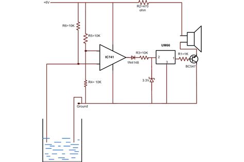 Water Overflow Indicator With Musical Alarm