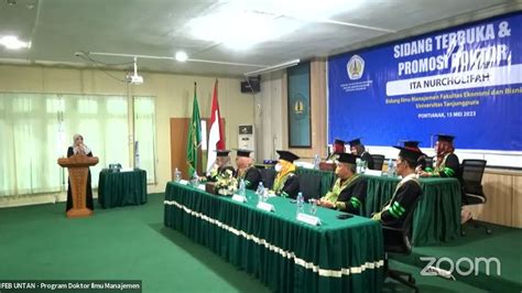 SIDANG TERBUKA PROMOSI DOKTOR ITA NURCHOLIFAH YouTube