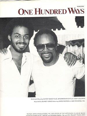 QUINCY JONES/JAMES INGRAM "ONE HUNDRED WAYS" SHEET MUSIC-1981-BRAND NEW ...