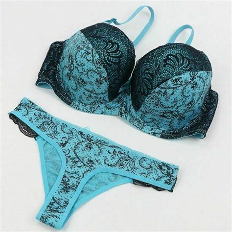 Women Sexy Lace Floral Push Up Padded Bra Sets Thongs Knickers 3246840b C D Dd E Ebay