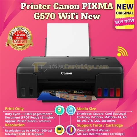 Jual Canon Inkjet Printer Pixma G Tinta Cocok Untuk Cetak Foto G