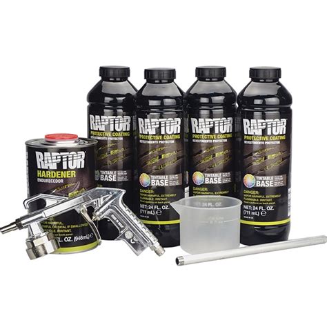 U Pol Raptor Spray On Truck Bed Liner Kit Clear Tintable TP Tools