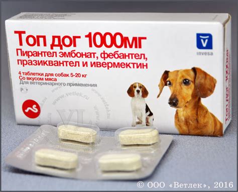 Топ Дог 1000 мг для собак 5-20 кг, уп. 4 таб. купить в ветеринарном ...