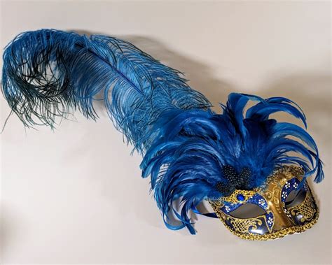 Venetian Feather Mask Etsy