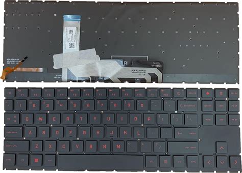 Amazon Laptop Replacement US Layout Red Backlight Keyboard For HP