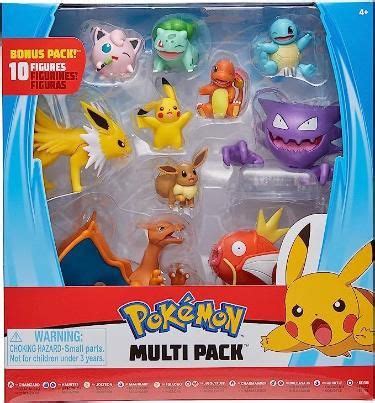 Pokémon Official Ultimate Battle Figure 10-Pack - 2" Pikachu, 2 ...