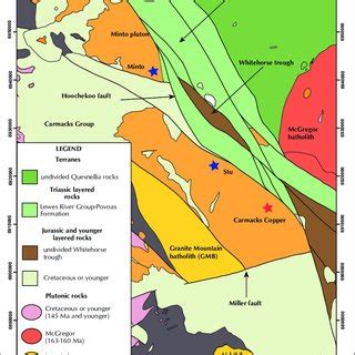 Simplified Regional Geological Map Showing The Location Of The Carmacks