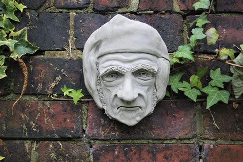 Ebenezer Scrooge Christmas Carol Cement Garden Wall Plaque Hanging