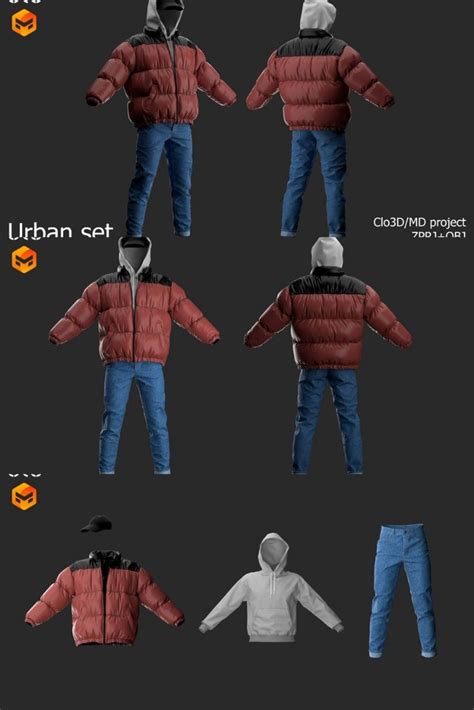 ArtStation Urban Outfit Marvelous Designer Clo3d Project OBJ Resources