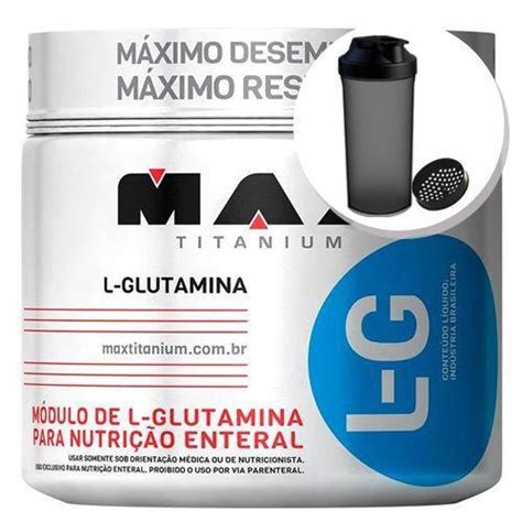 Glutamina L G G Coqueteleira Ml Preta Max Titanium Submarino