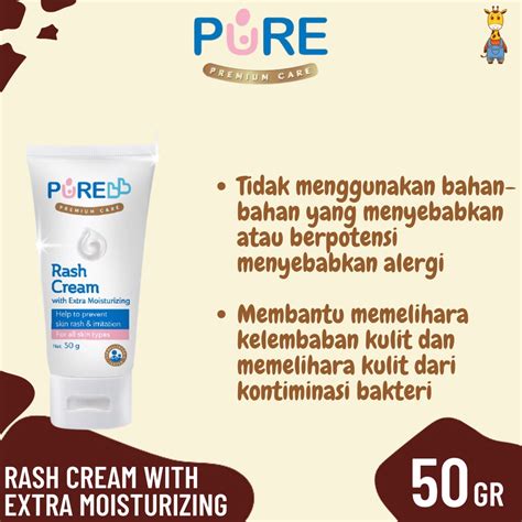 Jual Pure Baby Rash Cream With Extra Moisturizing G Hypoallergenic