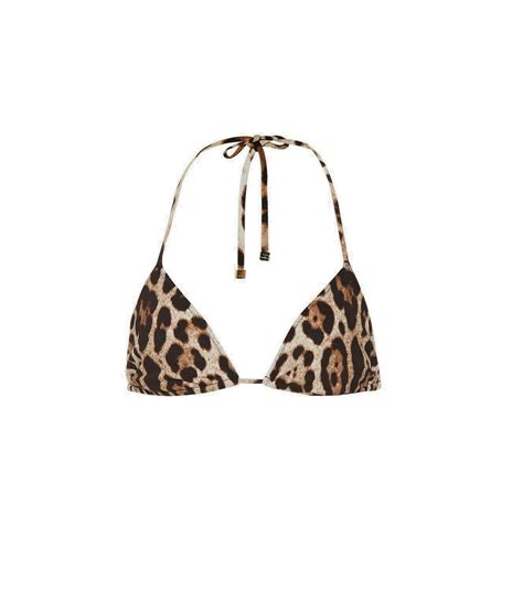 Dolce Gabbana Leopard Printed Bikini Top Dolce Gabbana
