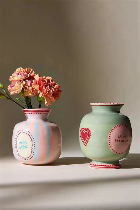 Adorable Messages Laetitia Rouget Love Vase Pottery Painting Designs