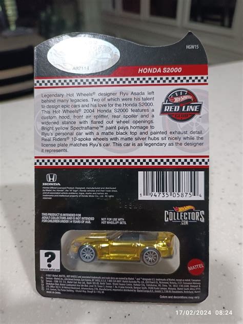 Digits SN Hot Wheels Honda S RLC Ryu Asada Hobbies Toys Toys Games On