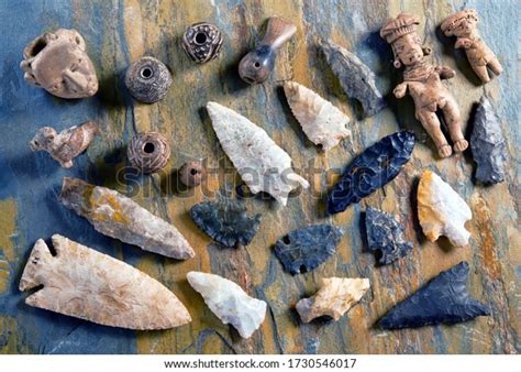 Real American Arrowheads Indian Artifacts Stock Photo Edit Now 1730546017