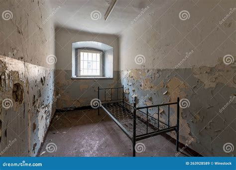 Interior Of A Delipidated Prison Cell In The Former German Democratic