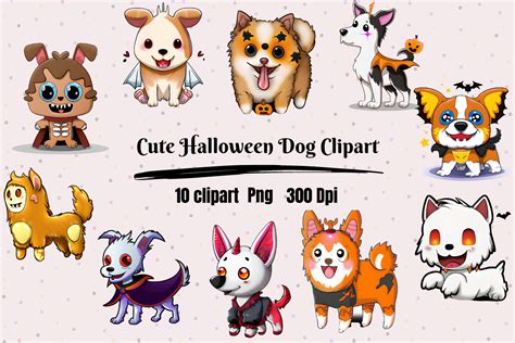 Cute Halloween Dog Clipart Graphic by Hamees Store · Creative Fabrica