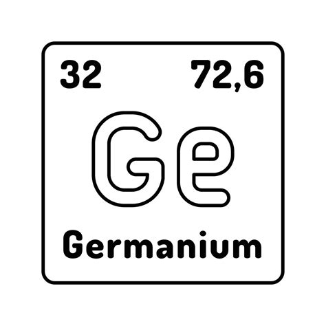 Germanium Chemical Element Line Icon Vector Illustration 21158348