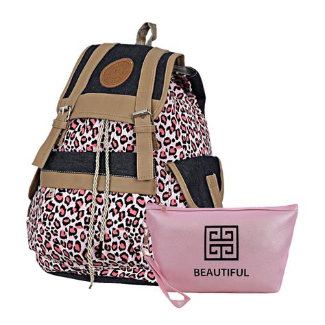 Kit Mochila Escolar Têxtil Necessaire Multiuso Feminina Compre