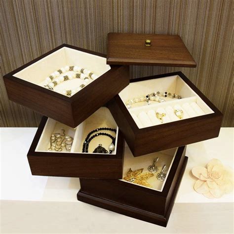 Premium Wooden Swivel Jewelry Box Jewelry Box Store Bar Jewelry Find