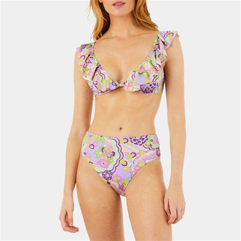 Halter Bikini Top Rainbow Flowers BrandAlley