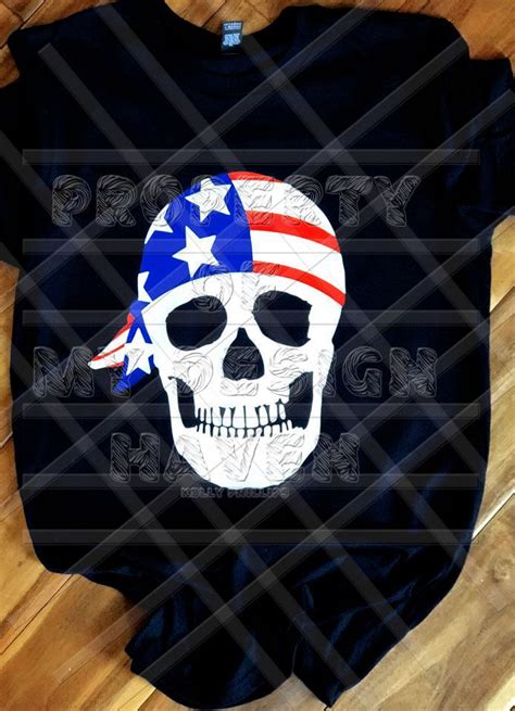 Skull With American Flag Bandana American Flag Bandana Flag Bandana