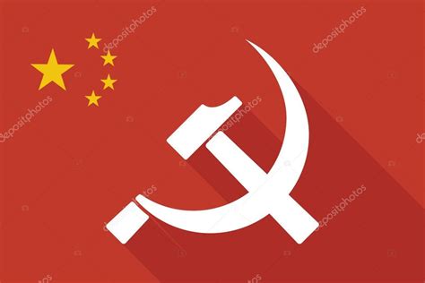 China Larga Bandera De Sombra Con El S Mbolo Comunista