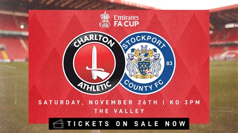 Stockport Fa Cup Tickets On Sale Now Charlton Athletic Football Club