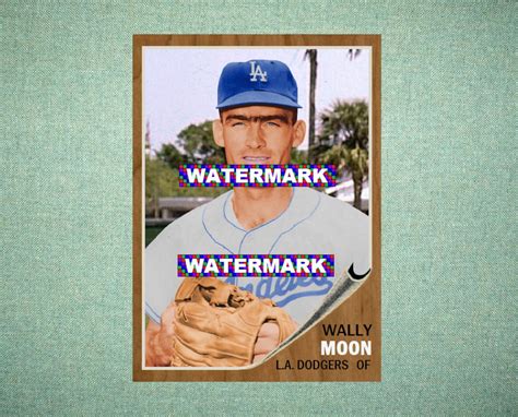 Wally Moon Los Angeles Dodgers Custom Baseball Card Style Card