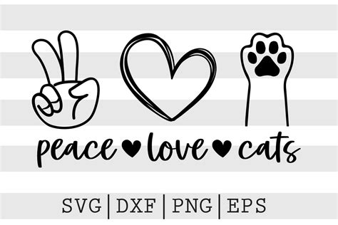 Peace Love Cats Svg Graphic By Spoonyprint Creative Fabrica