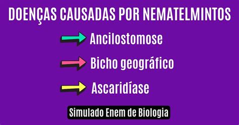 Simulado de Verminoses de Nematelmintos Estude Biologia de graça