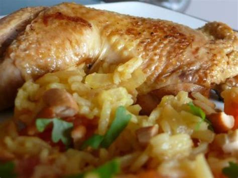 Cuisses De Poulet Au Riz Jaune Et Noix De Cajou Recette Ptitchef