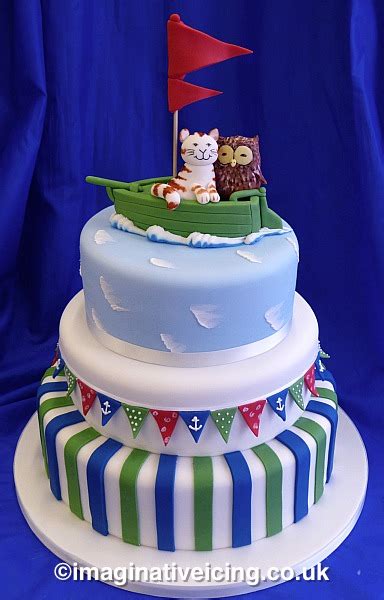 The Owl And The Pussy Cat Wedding Cake Imaginative Icing Cakes Scarborough York Malton