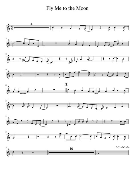 Fly Me To The Moon Sheet Music For Violin Download Free In Pdf Or Midi