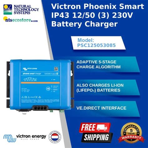 Victron Phoenix Smart Ip43 12 50 Battery Charger Available In 2 Model