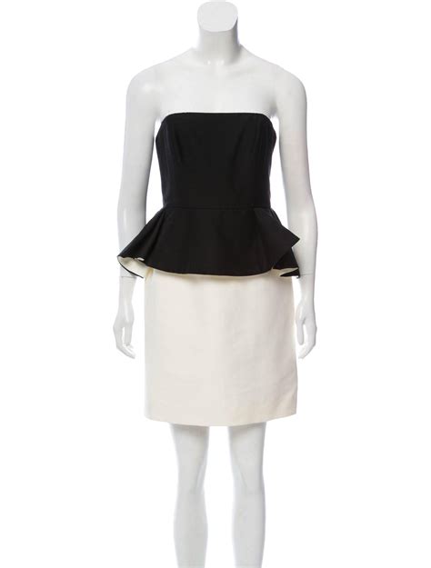 Halston Heritage Strapless Peplum Dress W Tags Clothing WH130892