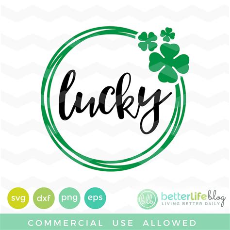 Lucky Svg St Patricks Day Lucky Svg File Dxf Silhouette Etsy