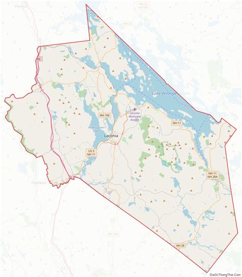 Map of Belknap County, New Hampshire