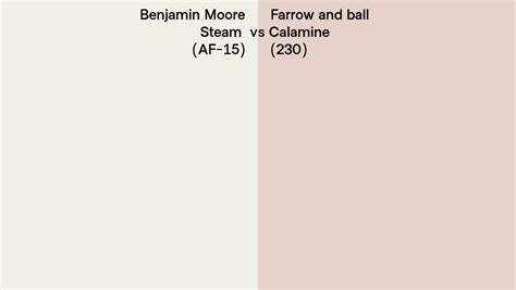 Benjamin Moore Steam AF 15 Vs Farrow And Ball Calamine 230 Side By