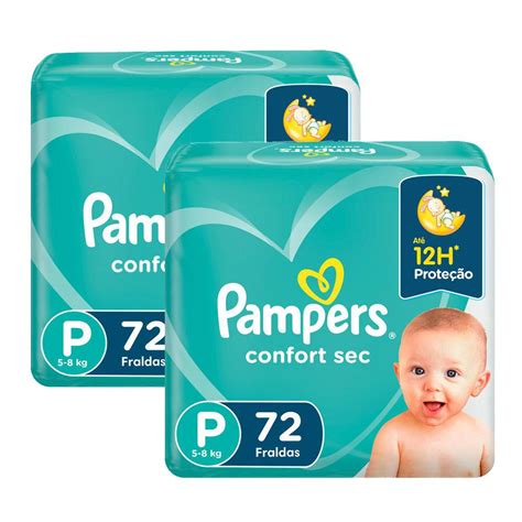 Kit Fraldas Pampers Confort Sec Super Tamanho P Unidades Shopee