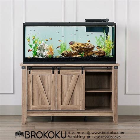 Jual Bufet Aquarium Kayu Jati Pintu Jalusi Kanopi Bhf Brokoku