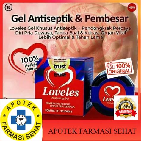 Asli Gel Antiseptik Loveles Cream Loveless Gel Untuk Pria Dewasa